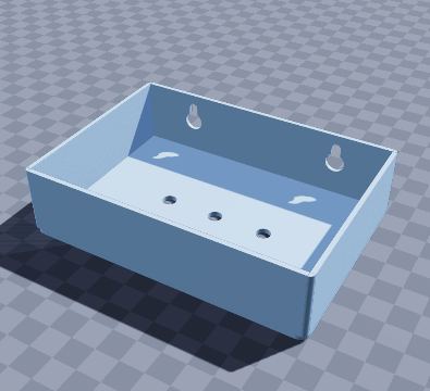 Wall soap dish with drain holes