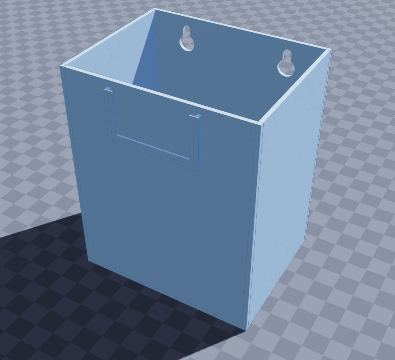 Wall tool cup with label