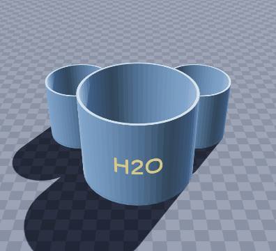 Water-molecule desk tidy