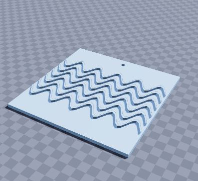 Wave relief wall tile