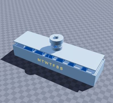 Weekly pill organizer