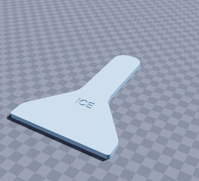 Windscreen ice scraper